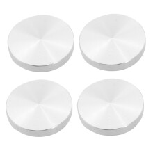 4X Glasplatten-Adapter, Aluminium, Rund, 50X8mm, Silber