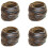 4X Café Gradiente Plano Sintético Material de Tecelagem Rattan Plástico Rattan 1