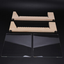 3X Vinyl Record Storage Holder,Acrylic Ends,Display Your Singles and LPs in This Modern Portable Rack Unit