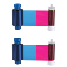 2X Adatto per Magicard Enduro, Enduro 2, Enduro MA300YMCKO Nastro A Colori, Accessori per Stampante
