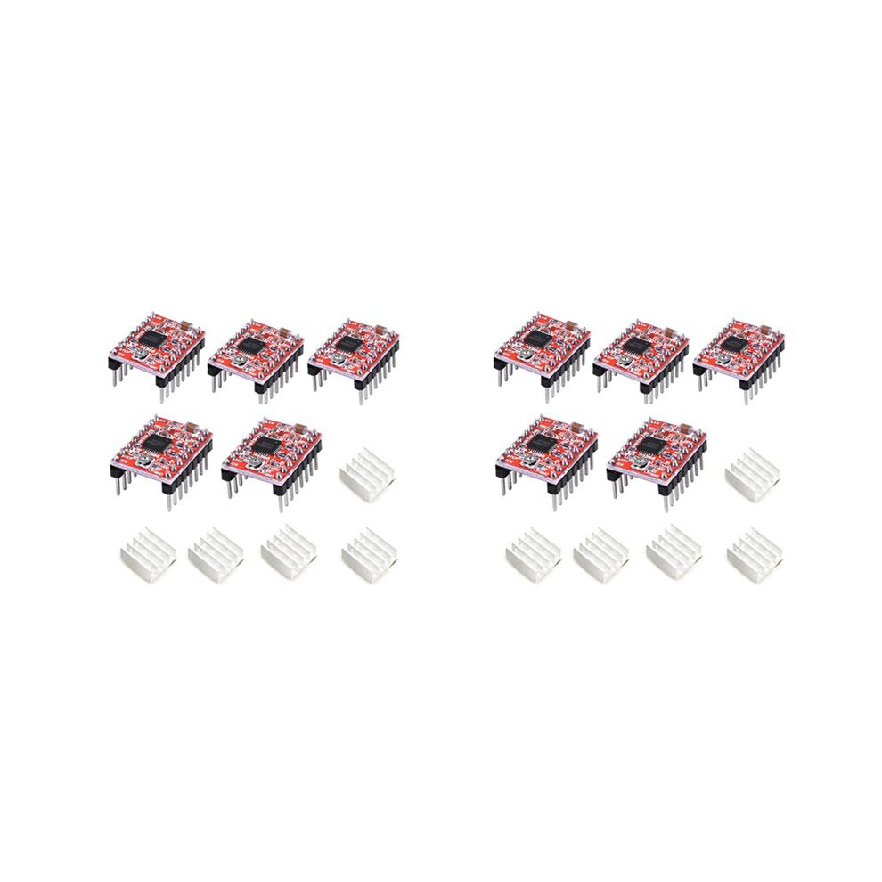 10Pcs A4988 Stepstick Stepper Motor Driver Module With Heat Sink For 3D Printer Reprap Suitable 6033855074319