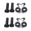 4X Plastic Adjustable Height Kitchen Cupboard Plinth Foot Leg Black 1