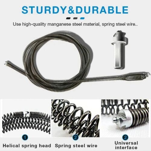 2X Spring Pipe Dredging Tools Drain Cleaner Sewer Sinks Basin Pipeline Clogged Remover Bathroom Toilet Cleaning Tools 1