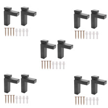 10 Peças Suporte de Prateleira de Madeira/Vidro Ajustável para Montagem em Parede Suportes Flutuantes Resistentes para Prateleiras de 3-28 mm de
