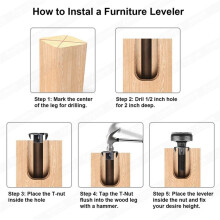 16Pcs Furniture Levelers Heavy Duty Furniture Leveling Feet Adjustable Leg Levelers for Cabinets Tables Chairs Raiser