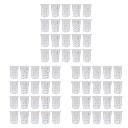 60Pcs Plastic Disposable Paint Mixing Cup Measurements Cups for Resin Epoxy pour 600ML 1