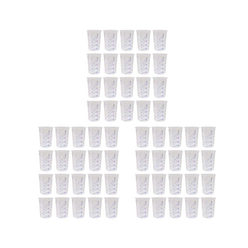 60Pcs Plastic Disposable Paint Mixing Cup Measurements Cups For Resin Epoxy Pour 600Ml 6031144144552