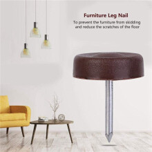 300 PCS Chair Table Furniture Leg Bottom Feet Plastic Pads Glides Skid Nail Wood Floor Furniture Protector Noise Killer