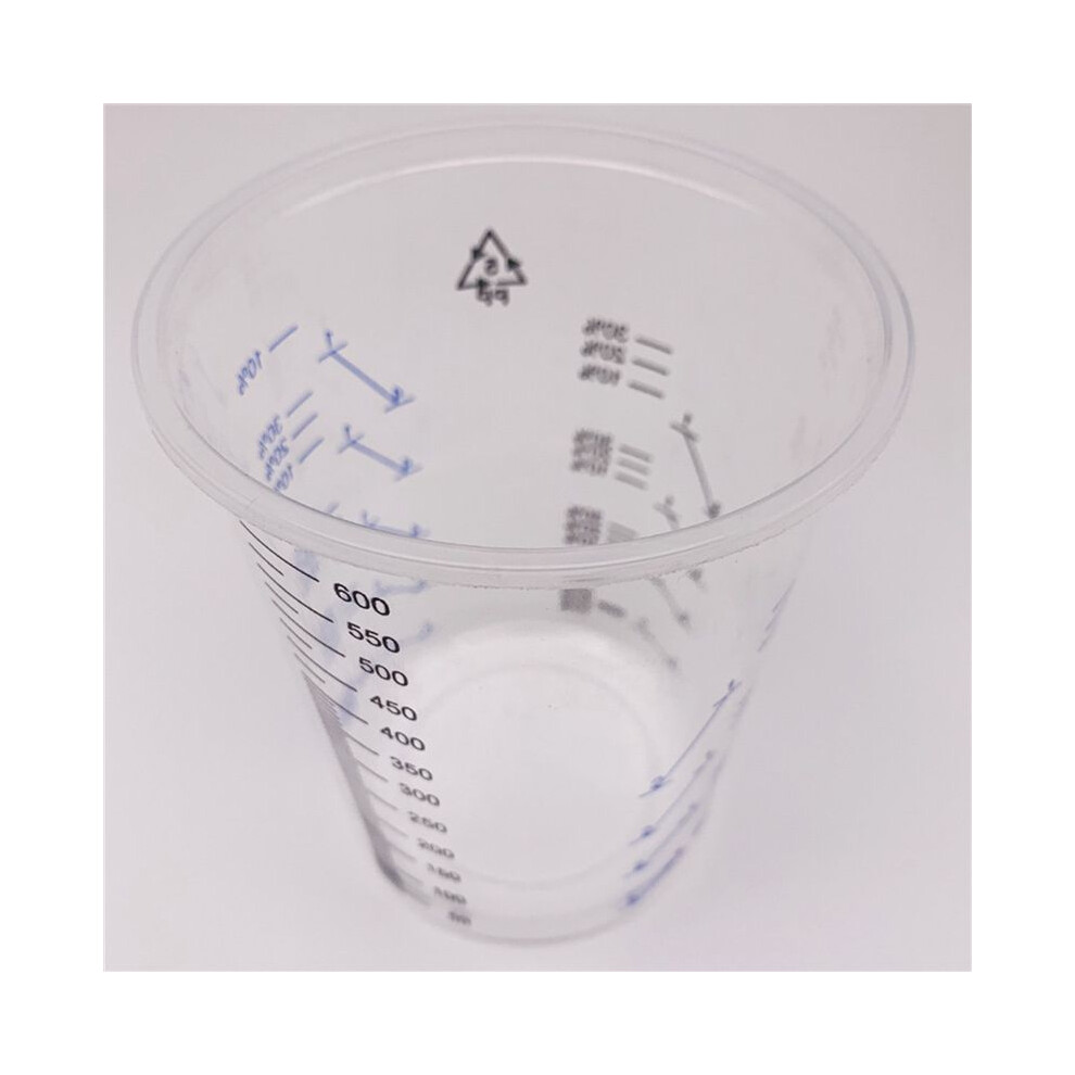 60Pcs Plastic Disposable Paint Mixing Cup Measurements Cups For Resin Epoxy Pour 600Ml 4711205523718