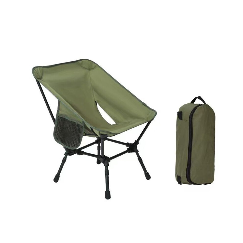 Outdoor Folding Camping Chair Picnic Hiking Travel Backpack Beach Moon Fishing Portable Chair Armygreen 6031701751766