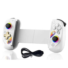 D8 Mobile Stretch mit Leichtem Gamepad für Dual Hall, Kabelloses -Tablet, -Körper, Vibrationsgriff, Sternenhimmel, Weiß