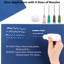 30PCS Glue Applicators Bottles,with Blunt Needle Tip 14ga 16ga 18ga 20ga for Glue Applications,Paint Quilling