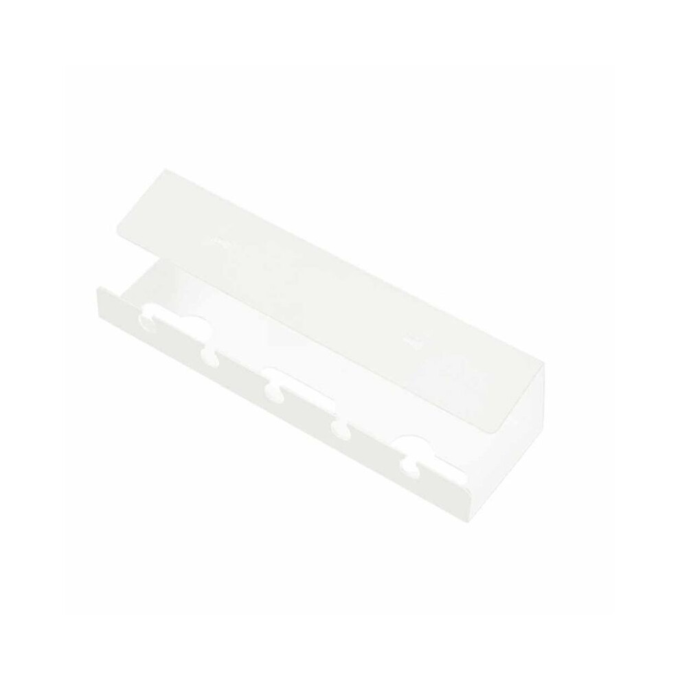 Under Desk Cable Management Cable Tray Under Desk With Clamp Power Strip Cord Holder No Drilling Sturdy Spacious(White) White 6034088895979