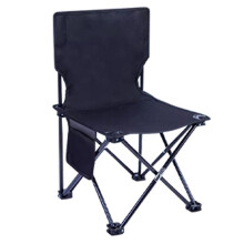Black Small Outdoor Folding Chair, Camping Picnic Chair, Ultra-Light Portable Artist Sketching Chair