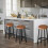2PCS Round Bar Stool Cushion for 34-35cm Waterproof Bar Stool Covers Brown 1