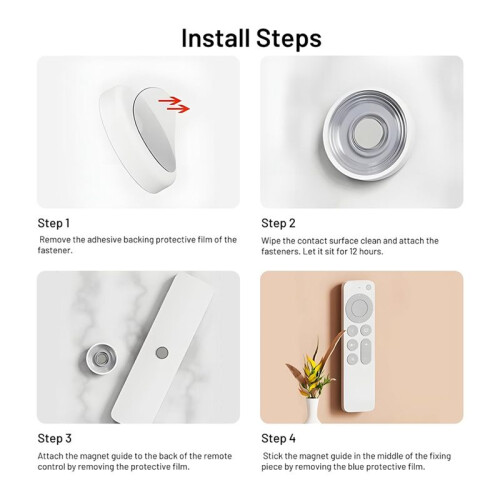 6PCS Magnetic Remote Control Holder, Wall Mount Remote Control Organizer, Much Stable, Self-Adhesive for Flat 2