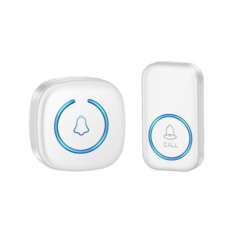 Wireless Doorbell Intelligent Welcome Door Bell 300M 60 Songs Melodies Home Doorbell White Eu Plug 6033189741017