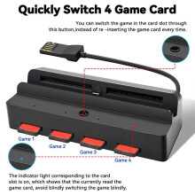 4-In-1 TV-Dockstation voor / OLED, -Gamekaartlezer met 4 Kaartsleuven, USB-C-Poortlaadstation
