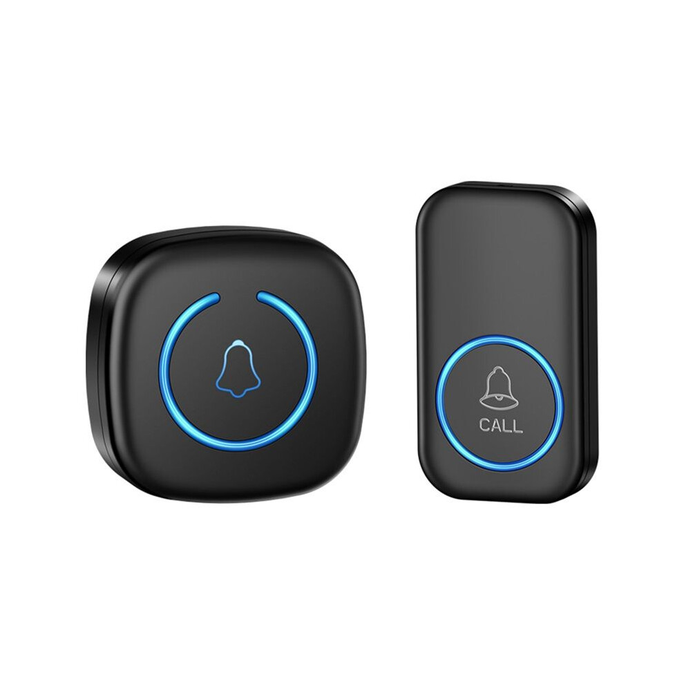 Wireless Doorbell Intelligent Welcome Door Bell 300M 60 Songs Melodies Home Doorbell Black Eu Plug 4711359387327