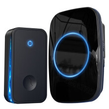 Zelfaangedreven Draadloze Deurbel, Geen Batterij, Waterdichte Deurbel voor Kinderen, Ouderen, Beller, 2 Knoppen, 1 Ontvanger, UK-PLUG