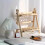 Wooden Storage Rack, 2-Layer Desktop Storage Rack, Ladder-Shaped Desk Display Rack, Desktop Office Storage Rack 4