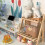 Wooden Storage Rack, 2-Layer Desktop Storage Rack, Ladder-Shaped Desk Display Rack, Desktop Office Storage Rack 6