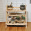 Wooden Storage Rack, 2-Layer Desktop Storage Rack, Ladder-Shaped Desk Display Rack, Desktop Office Storage Rack 3