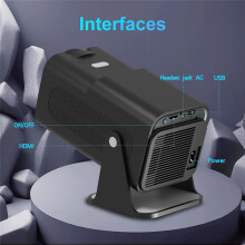Projecteur Y6S Android WIFI Projecteur Maison Portable Mur Jetant 4K Ultra HD Home Cinéma Projecteur Blanc Prise UK