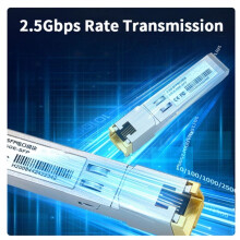 2.5G SFP-Module 2500M Optische Poort Draai Naar RJ45 Ethernet-Poort Gigabit 1000M Transceivermodule 100 Meter Transmissie