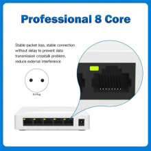Network 5 Port 100/1000Mbps Gigabit Network Ethernet Adapter Fast RJ45 Ethernet Switcher LAN Hub EU Plug