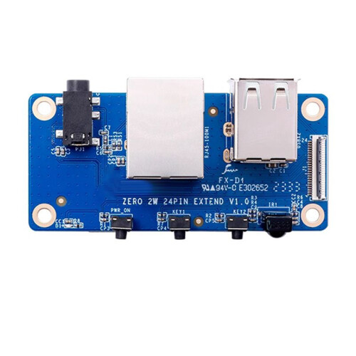For Orange Pi Zero 2 W Expansion Board+Case 100M Network Port+USB 2.0+Analog Audio and Video Interface 2