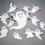 3D Bat Ghost Wall Stickers - PET, Black & White 6