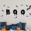 3D Bat Ghost Wall Stickers Black White PET 8