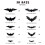 3D Bat Ghost Wall Stickers Black White PET 2
