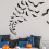 3D Bat Ghost Wall Stickers Black White PET 5