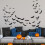 3D Bat Ghost Wall Stickers Black White PET 6