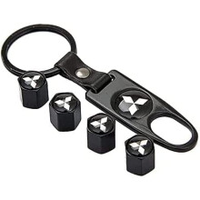 4 Pcs Car Tire Valve Caps LeakProof Alloy for Mitsubishi Ralliart ASX Lancer Pajero Outlander