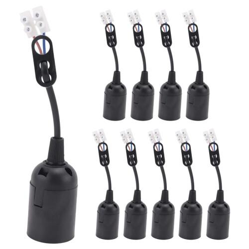 10 Pièces E27 Support de Lampe Douille de Construction Support de Lampe Bricolage Chantier de Construction Douille Rénovation Douille Éclairage