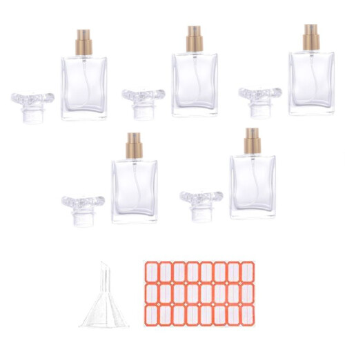 5 St 30 Ml Sprayflaskor Små Kosmetiska Atomizer Parfymflaskor Atomizing Spray Container Glas Sprayflaska för Resor
