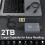 2 in 1 CFexpress Type B  Card Reader CFexpress Reader USB 3.2 10Gbps Dual-Slot with USB C to USB C/A Cable for SLR 3