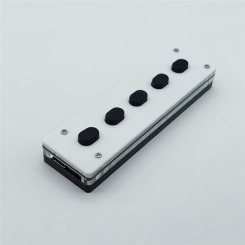 Silent Silicone  Custom Programming Macro Keyboard 5-Keys Macropad Copy Paste USB Keypad,+USB+Wireless 2