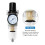 1/4 Inch Air Compressor Filter Regulator Combo AW2000-02 - Brass Elements, 150 PSI Max Pressure, Compact Design 3
