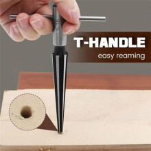 2 Peças T Lidar com Alargador Cônico, 6 Caneladas Chanfro Alargamento Guitarra Ponte Pin Hole Handle Cônico Reamers Ferramenta Alça Hexagonal