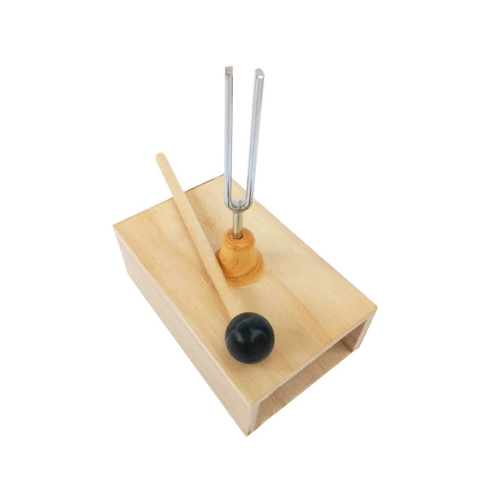 512HZ Tuning Fork with Wooden Resonator for Sound Therapy, Yoga, Meditation and Relaxation