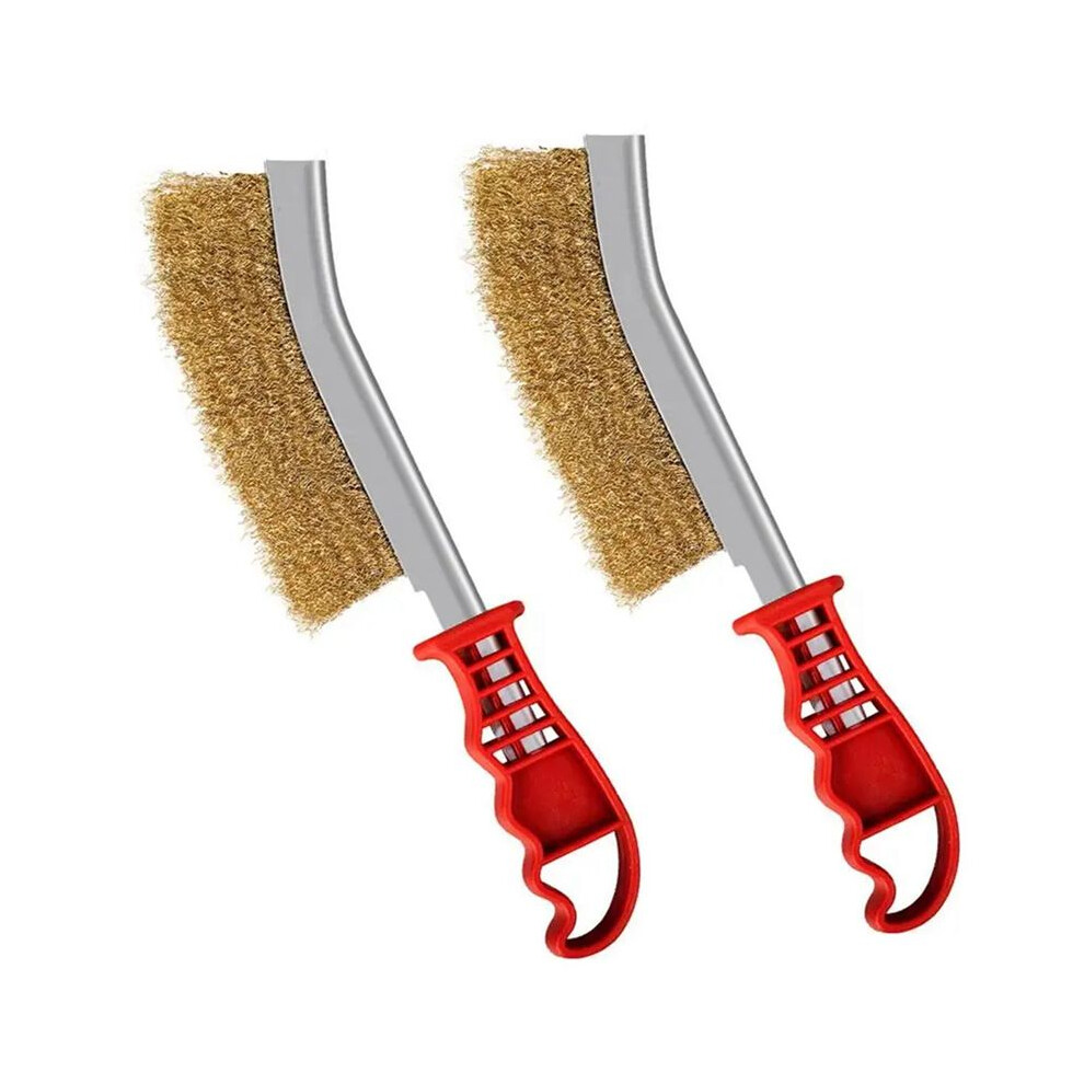 Stainless Steel Wire Brush, Metal Rust Removal, Decontamination And Polishing Multi-Functional Brush Yellow 4714025548237