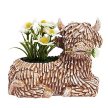 Plateau Cattle Planter Plant Pot for Home Garden Decoration, Housewarming Gifts for Cow Lovers,Plateau Cattle Shape