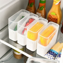 Contenedor de Queso Rebanado para Refrigerador, Caja de Almacenamiento de Queso de 4 Piezas con Tapa Abatible, Soporte para Guardar Queso