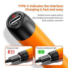 USB Rechargeable Portable Soldering Iron,3 Speed Adjustable Temperature USB Electric Iron  Soldering Iron Kit Orange