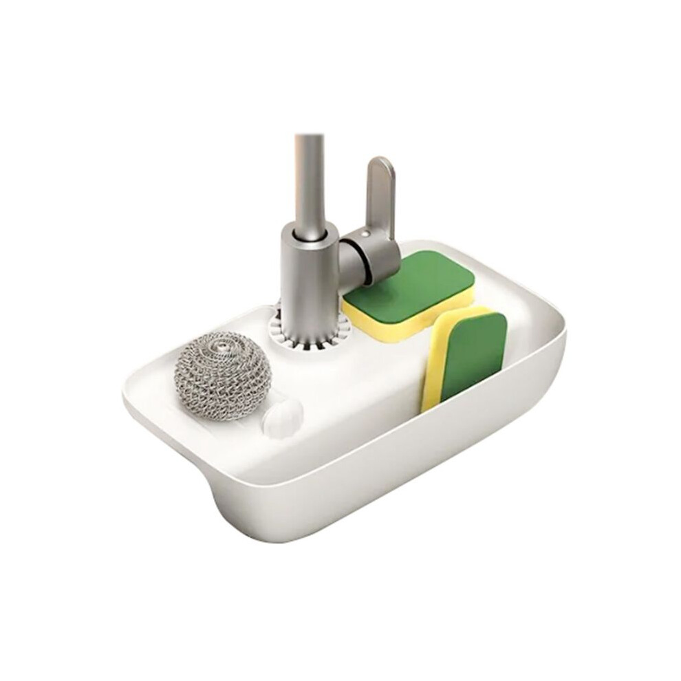 Household Sink Drain Rack Faucet Proof Drain Rack Pad Sponge Rag Steel Wool Gadget Storage Box,B 4713550848782
