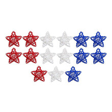 15pc Decorative Balls Rattan Decoration for Independence Day Home Decor Vase Bowl Filler Table Party Supplies B